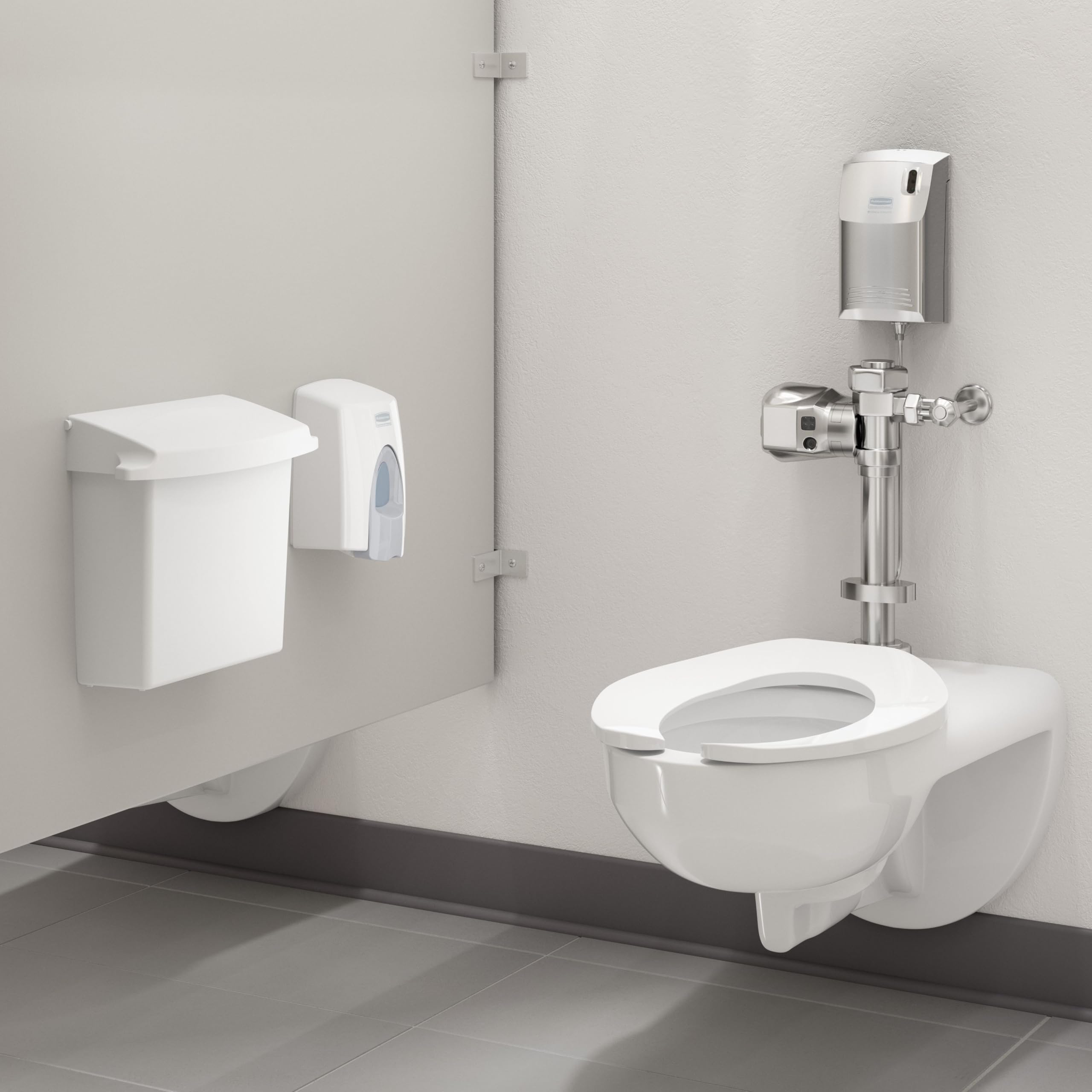Rubbermaid Commercial FG402310 Clean Seat Foam Toilet Cleaner System Dispenser, 400ml, White - Image 4
