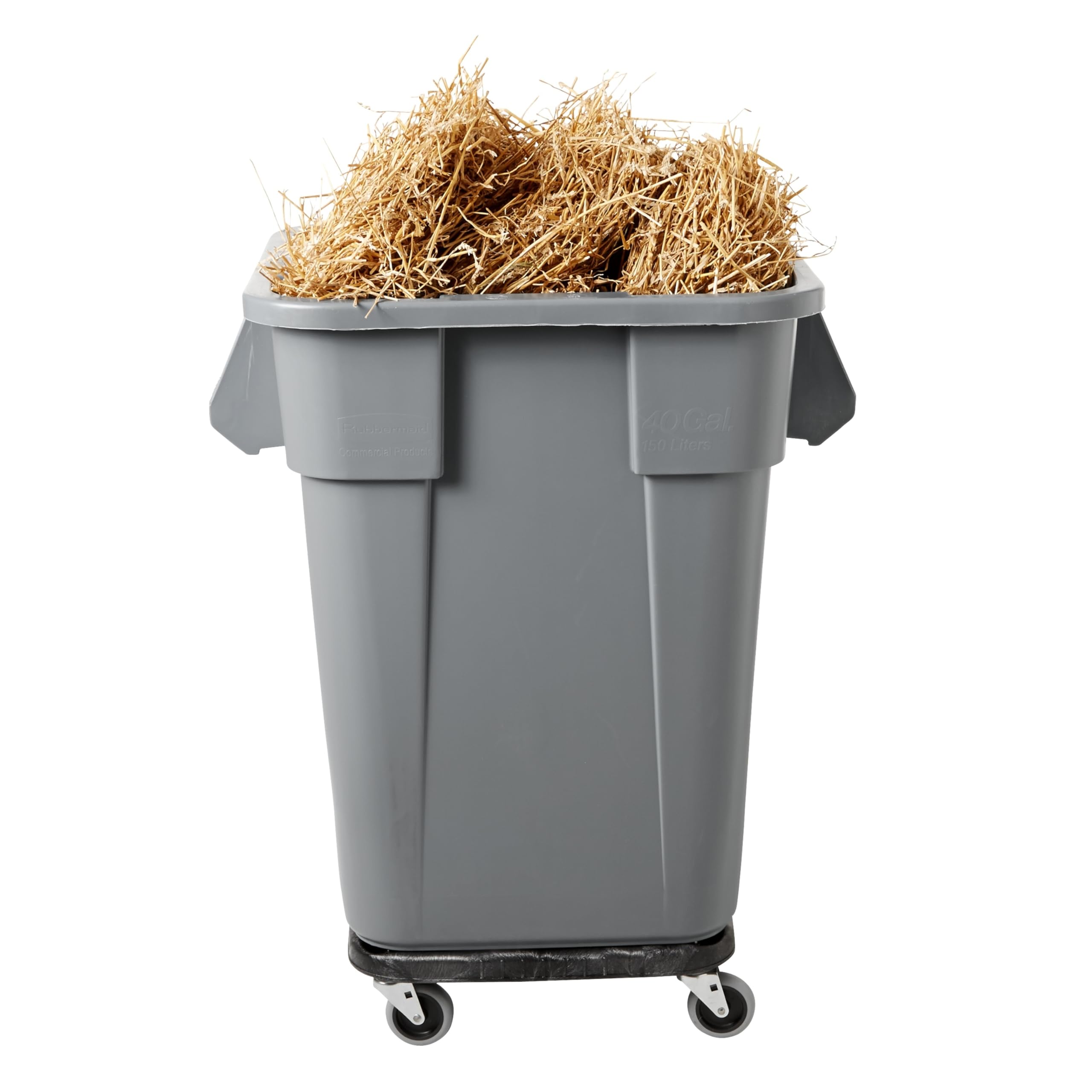 Rubbermaid Commercial LLDPE Square Brute 40-Gallon Trash Can without Lid, Gray, for Restaurants/Garages/Offices/Mailrooms/Classrooms - Image 5