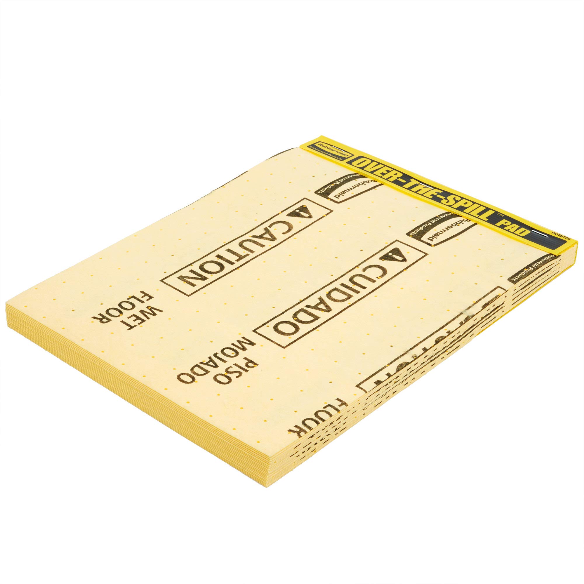 Rubbermaid Commercial Products, Over the Spill Pad, Absorbent Mat Pads for Residential/Commercial/Restaurant/Office/Facility Use, Fast at Absorbing Water/Oil/Beverages, Yellow - Image 6