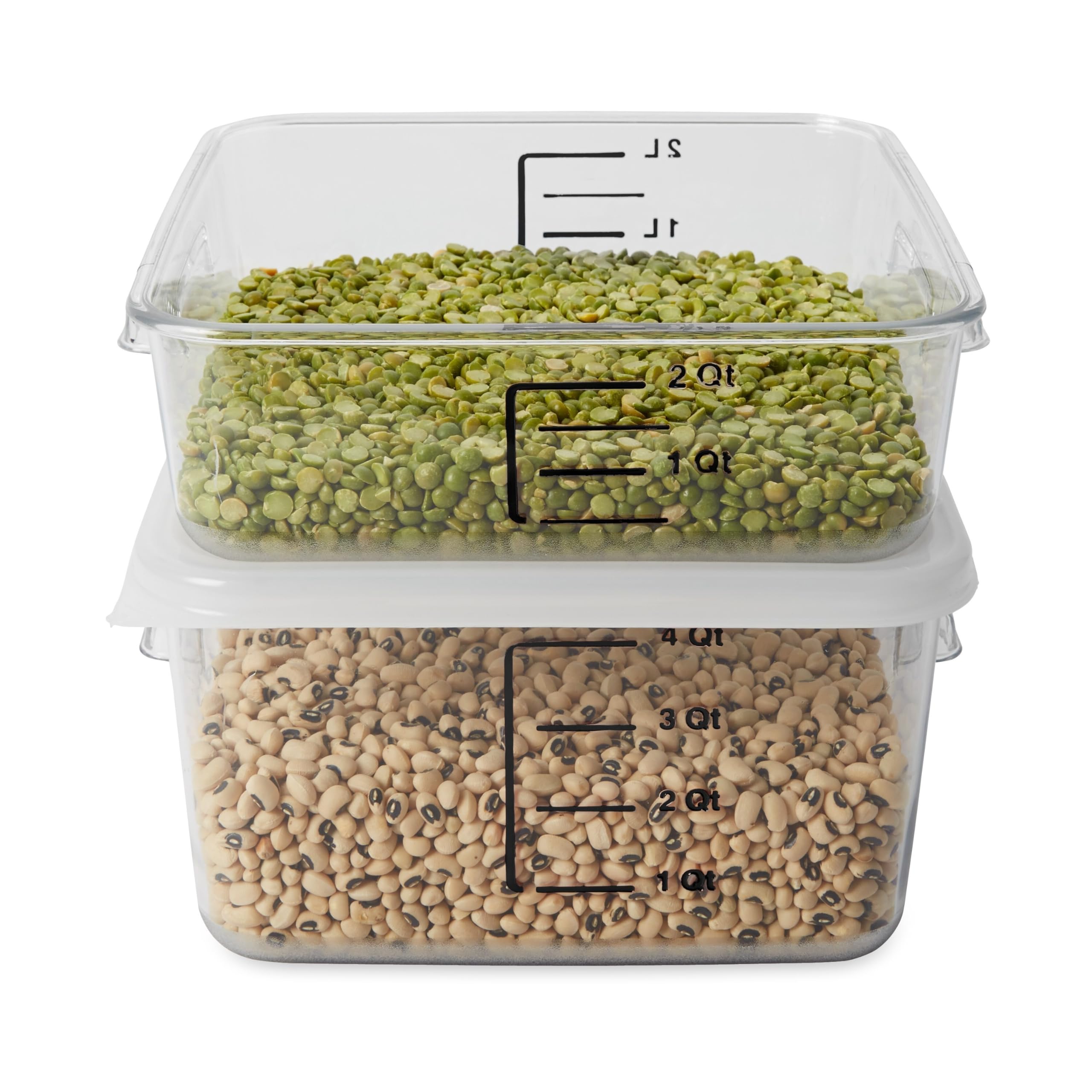 Rubbermaid Commercial Products, Space Saving Square Food Storage Container, 2 Quart, Clear, for Kitchen/Sous Vide/Meal Prep - Image 4